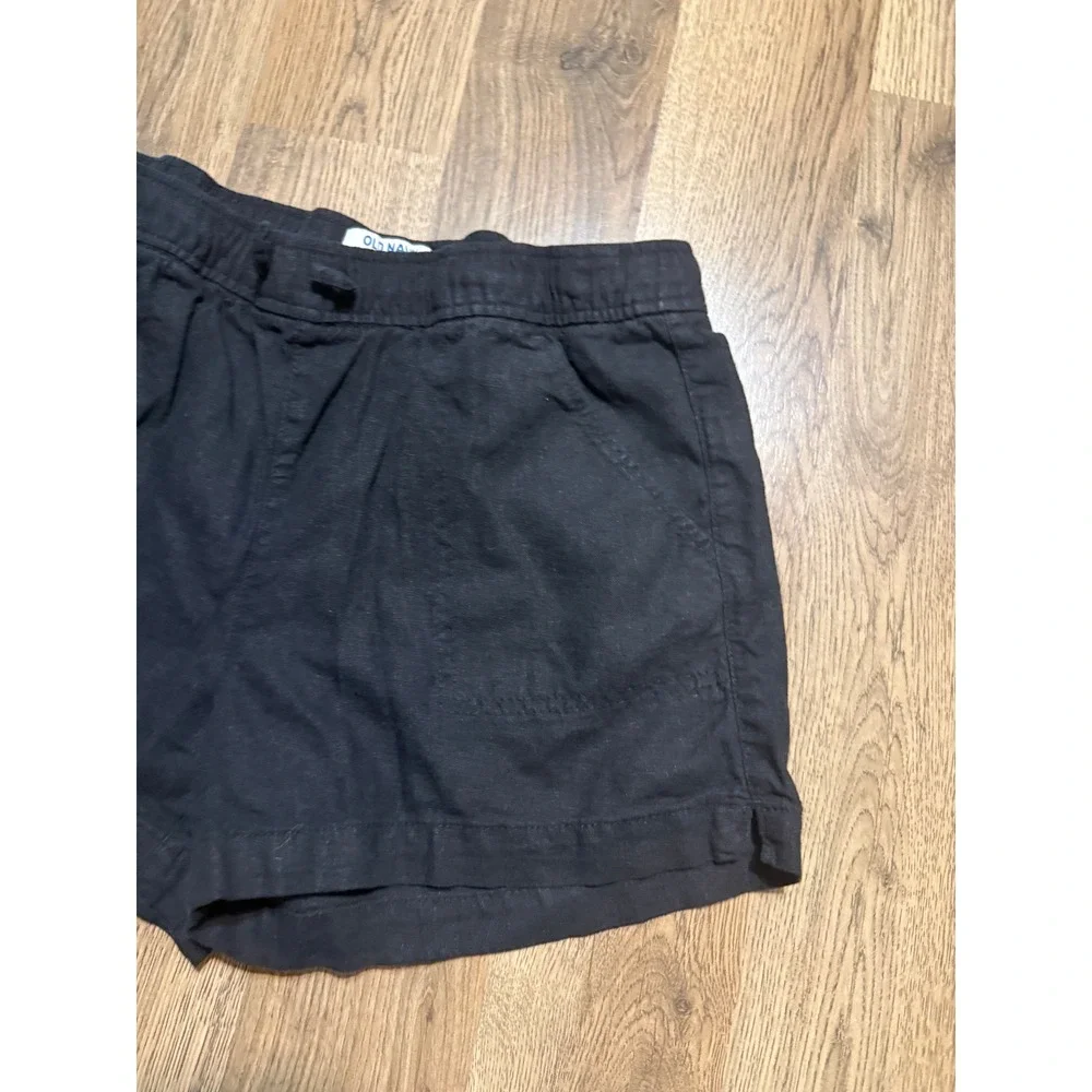 Old Navy Shorts Girls Size XL 14-16 Black Pull-On Functional Drawstring Casual